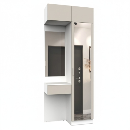 Набор мебели для прихожей "Марсель-204" МР 01-204 В2490 Ш1000 Г420 (ЛДСП Кашемир)